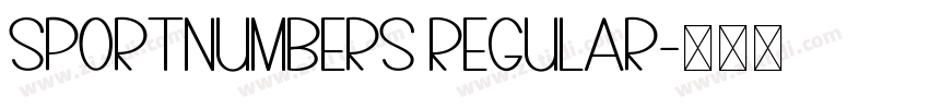 SportNumbers Regular字体转换
